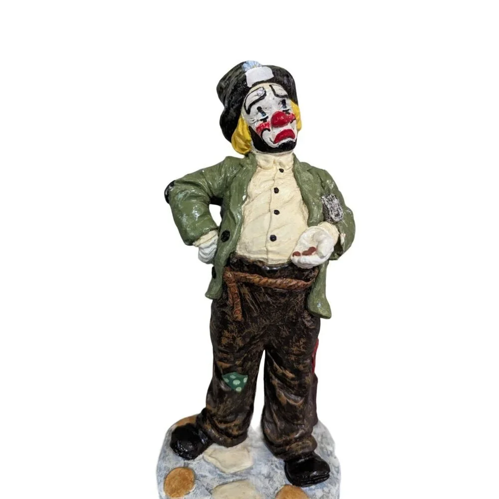 Vintage‎  Jojo Clown 1991 figurine statue hand painted 10' whimsical novelty